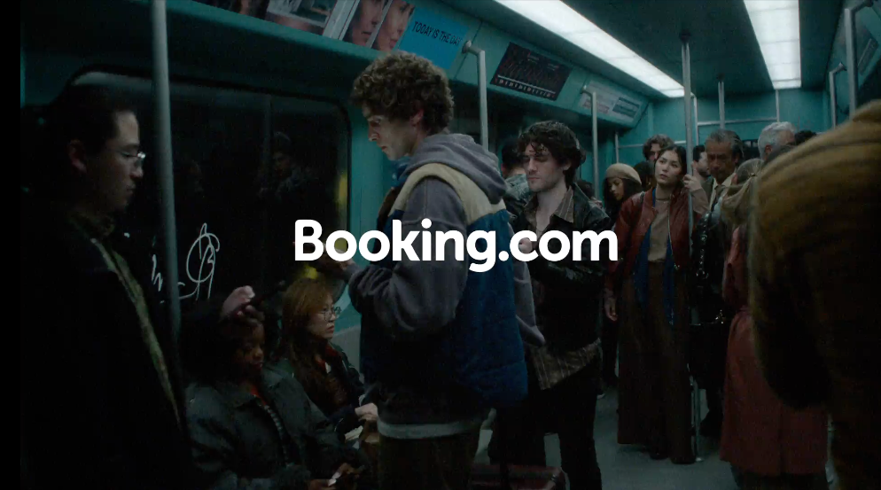 Finished Booking.com frame, live-action performance